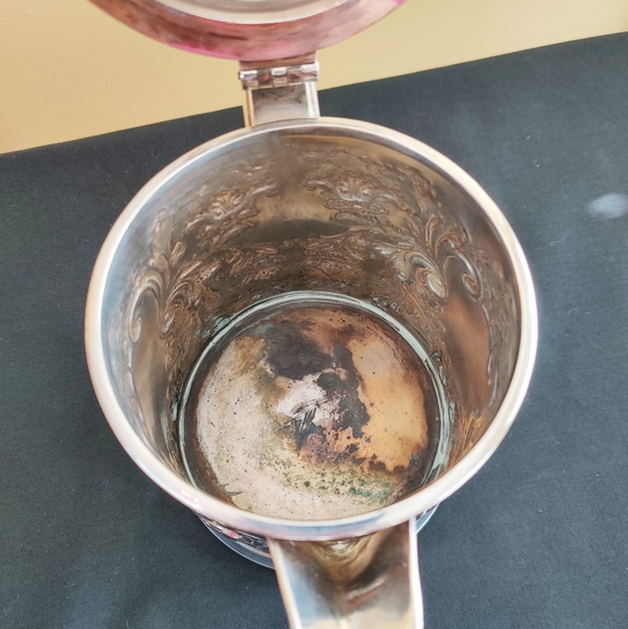 Vintage Rideau Ice Water Pitcher Silverplated & Etched with Handle, Lid & Spout - Picture 9 of 16